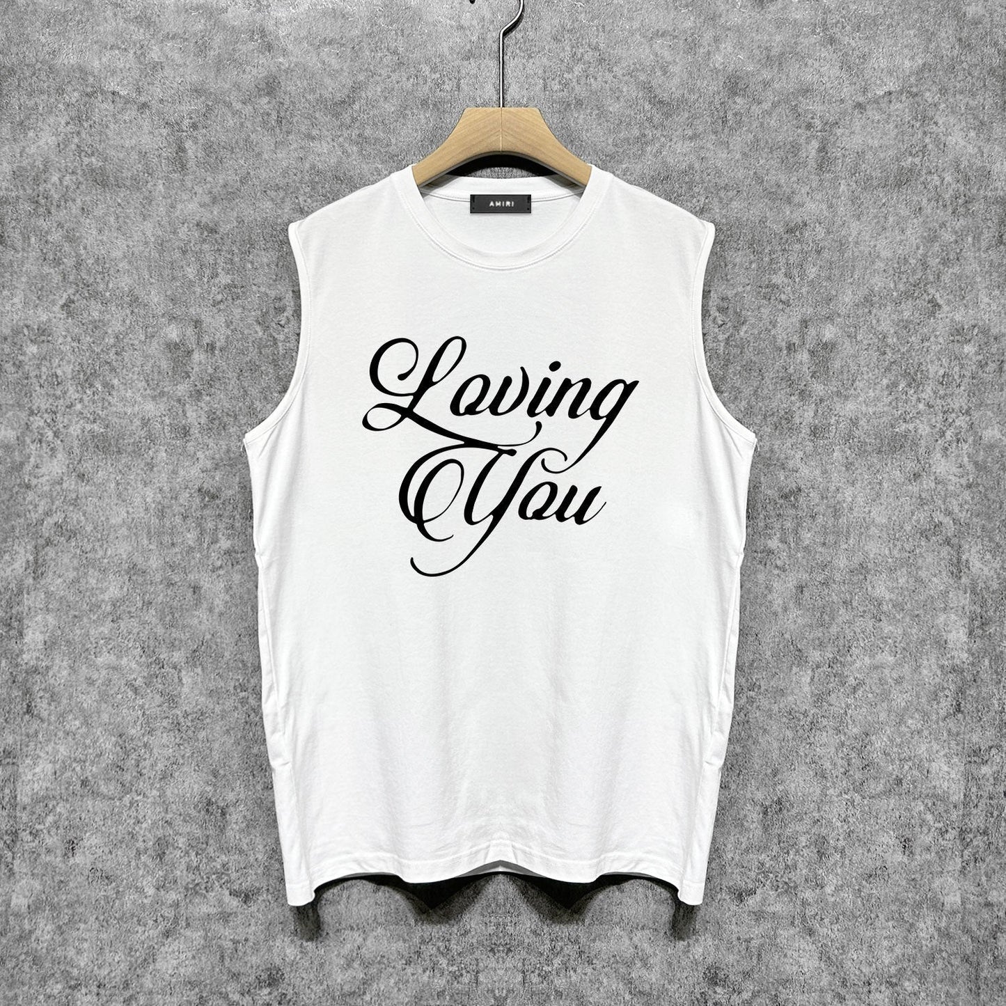 Amiri tank top pink letterprinting