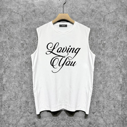 Amiri tank top pink letterprinting