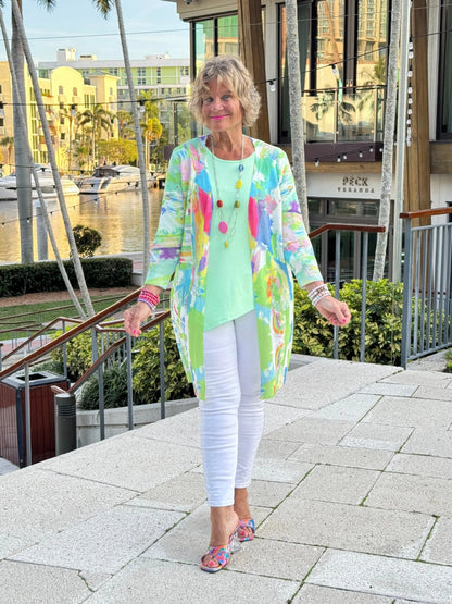 ETHYL SPLASH OF COLOR CARDIGAN