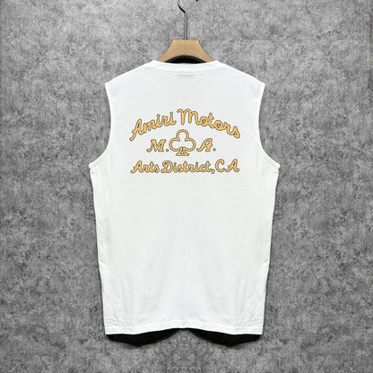 Amiri tank top lion medal printing
