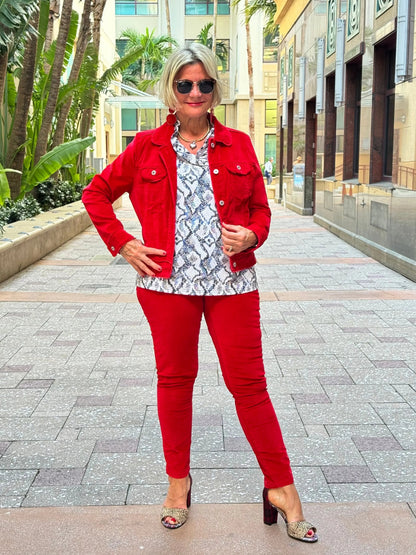 LULU-B RED VELOUR JACKET
