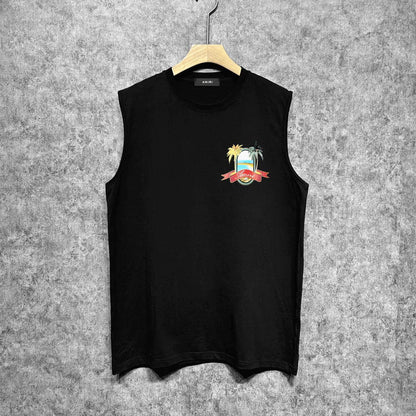 Amiri tank top mirror printing