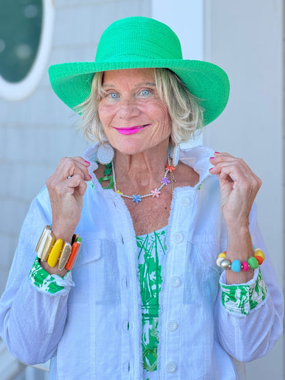 HARBOR  LIGHTS SAILBOAT GREEN MAXI DRESS