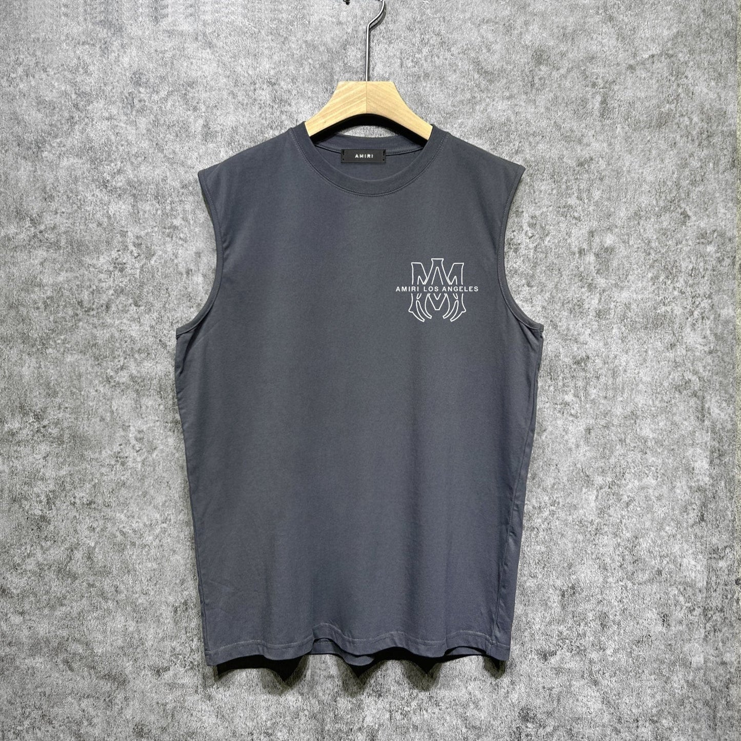 Amiri tank top damaged oil painting printing