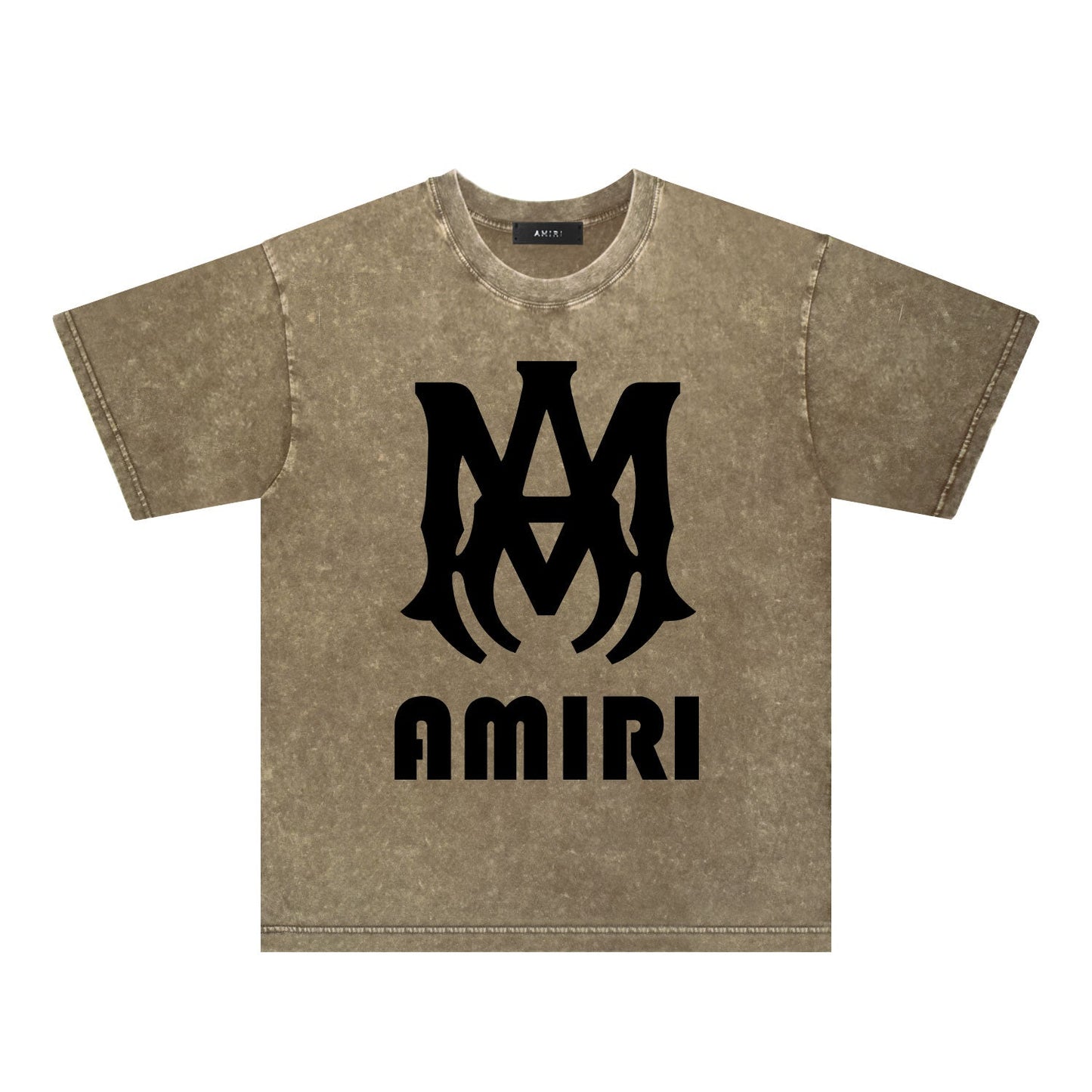 Amiri Washed Distressed T Shirt Printed Trendy Pure Cotton