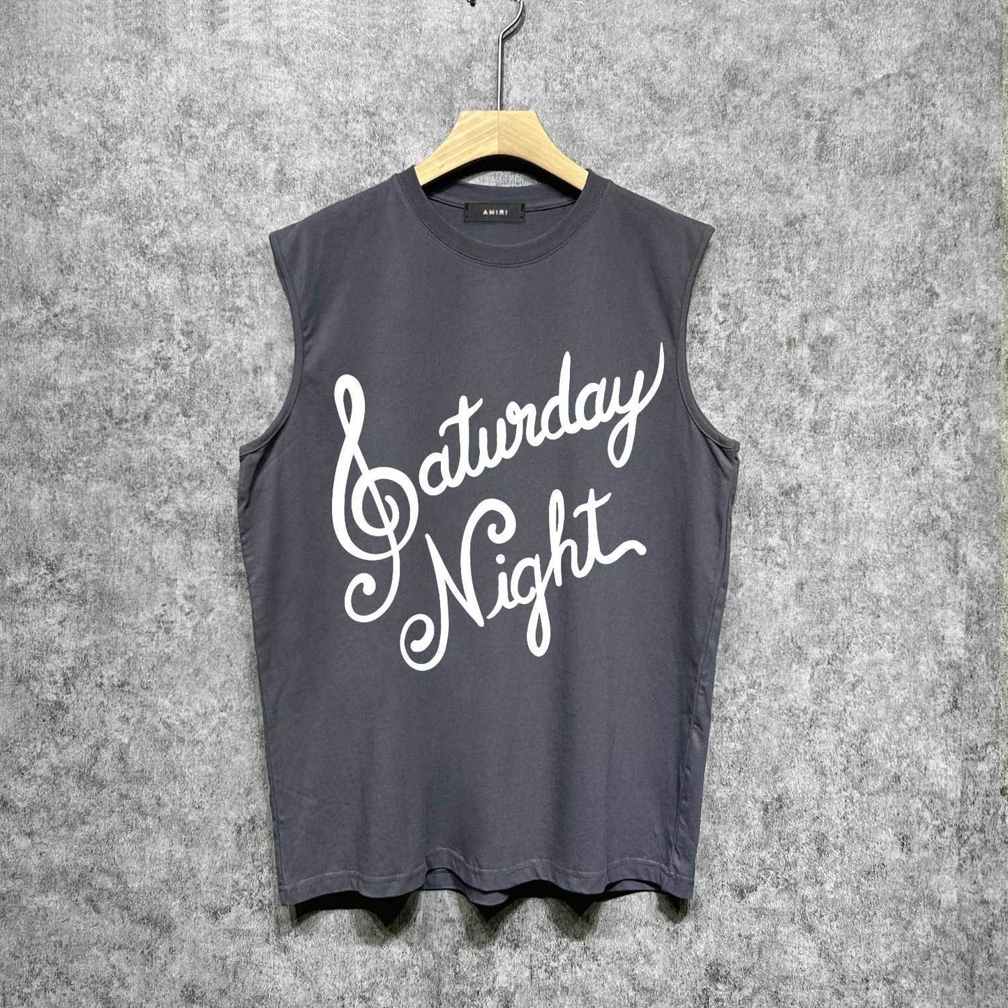 Amiri tank top with slanted art word printing