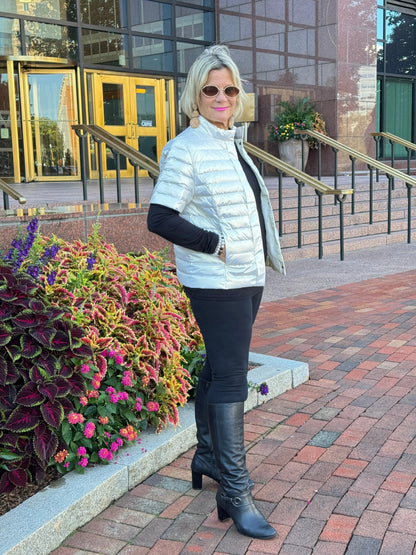LULU -B SNOW GOLD SHORT SLEEVE PUFFER