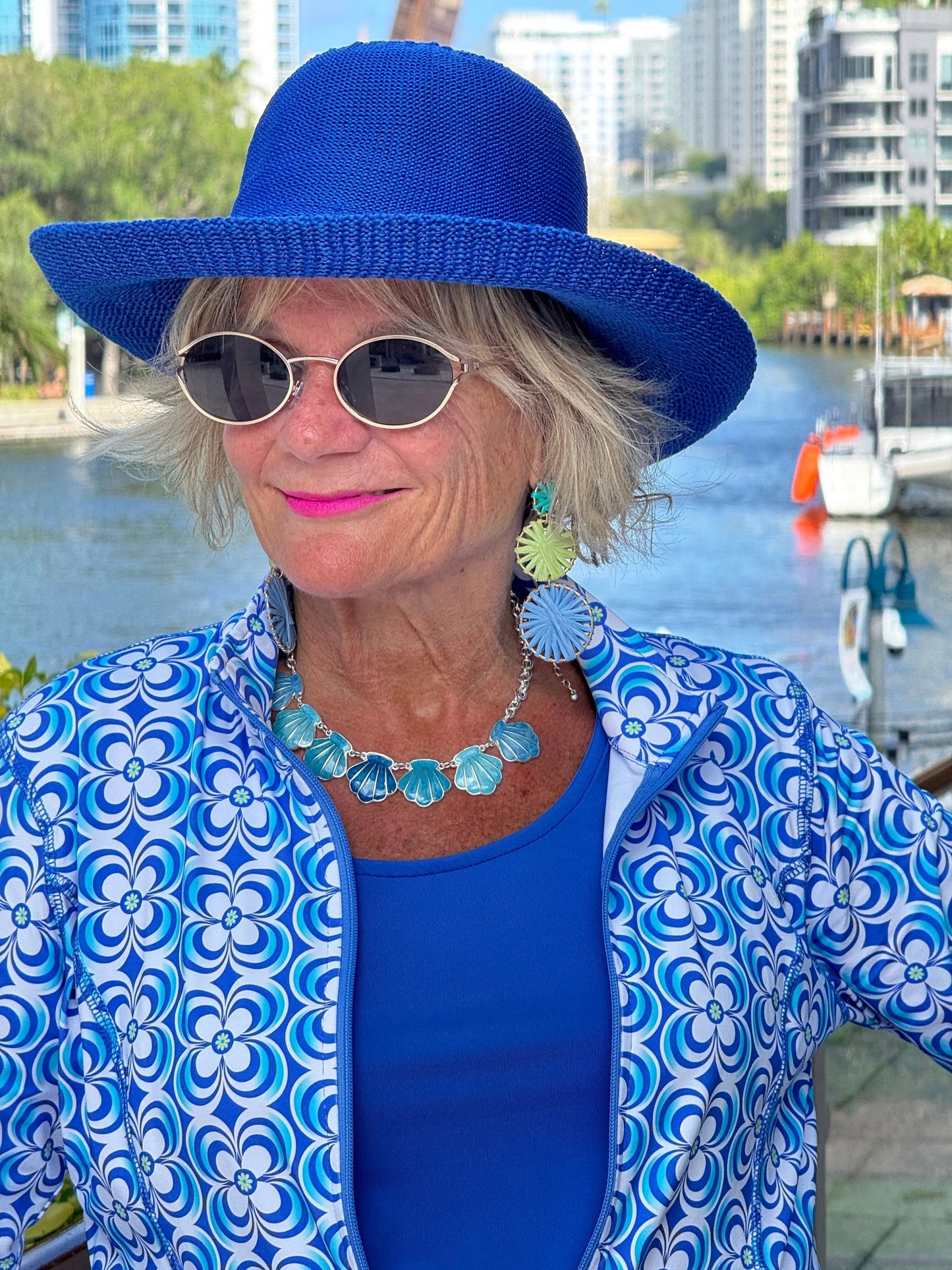 LULU B COASTAL BLOOM FULL ZIPPER JACKET
