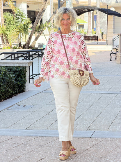 Handcrafted Floral Crochet Top