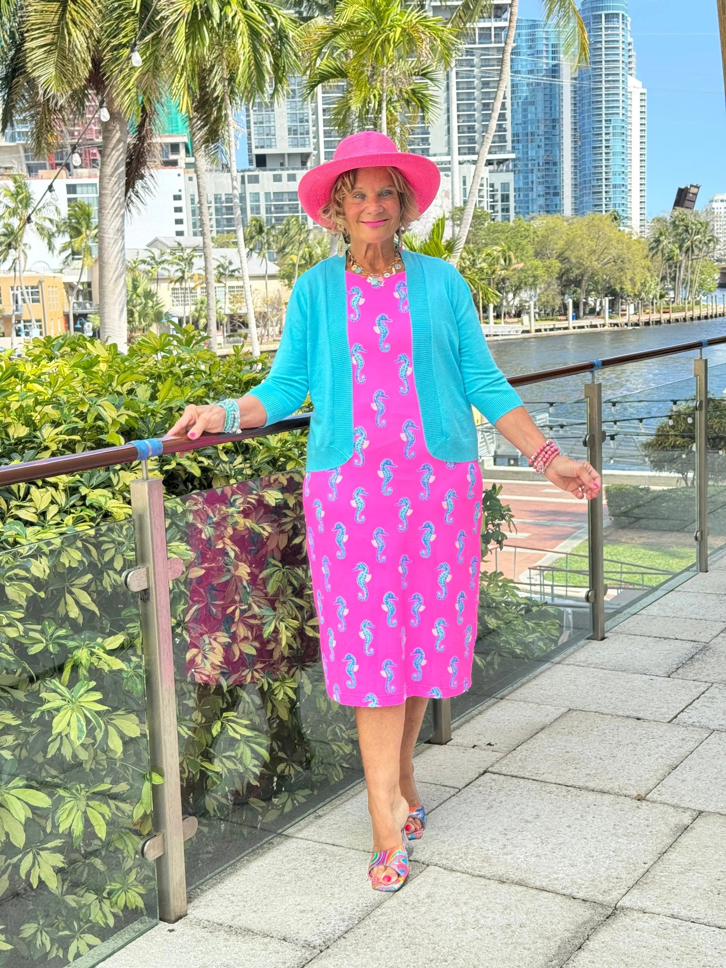 LULU B SEAHORSE BAY MIDI SHIFT MAXI DRESS