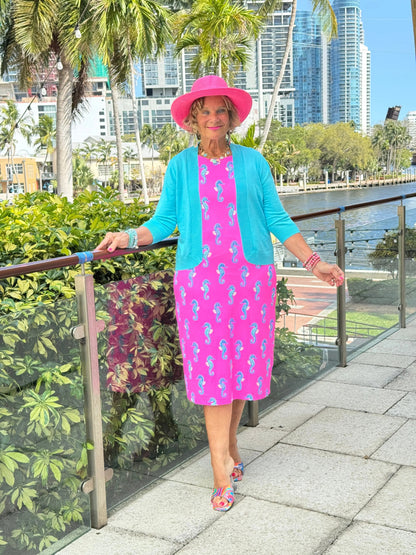 LULU B SEAHORSE BAY MIDI SHIFT MAXI DRESS