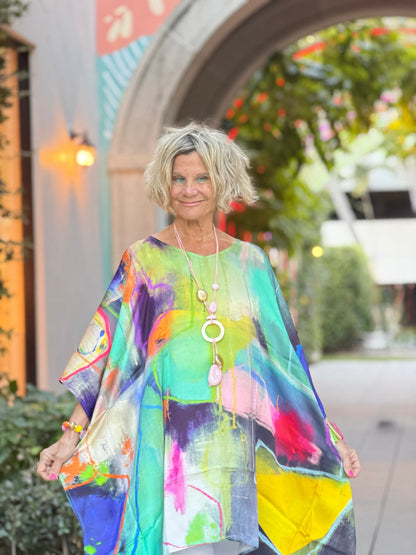 Artisan Bright Abstract Modal Kaftan