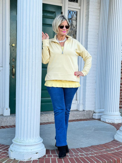 CHAMOIS HALF ZIPPER