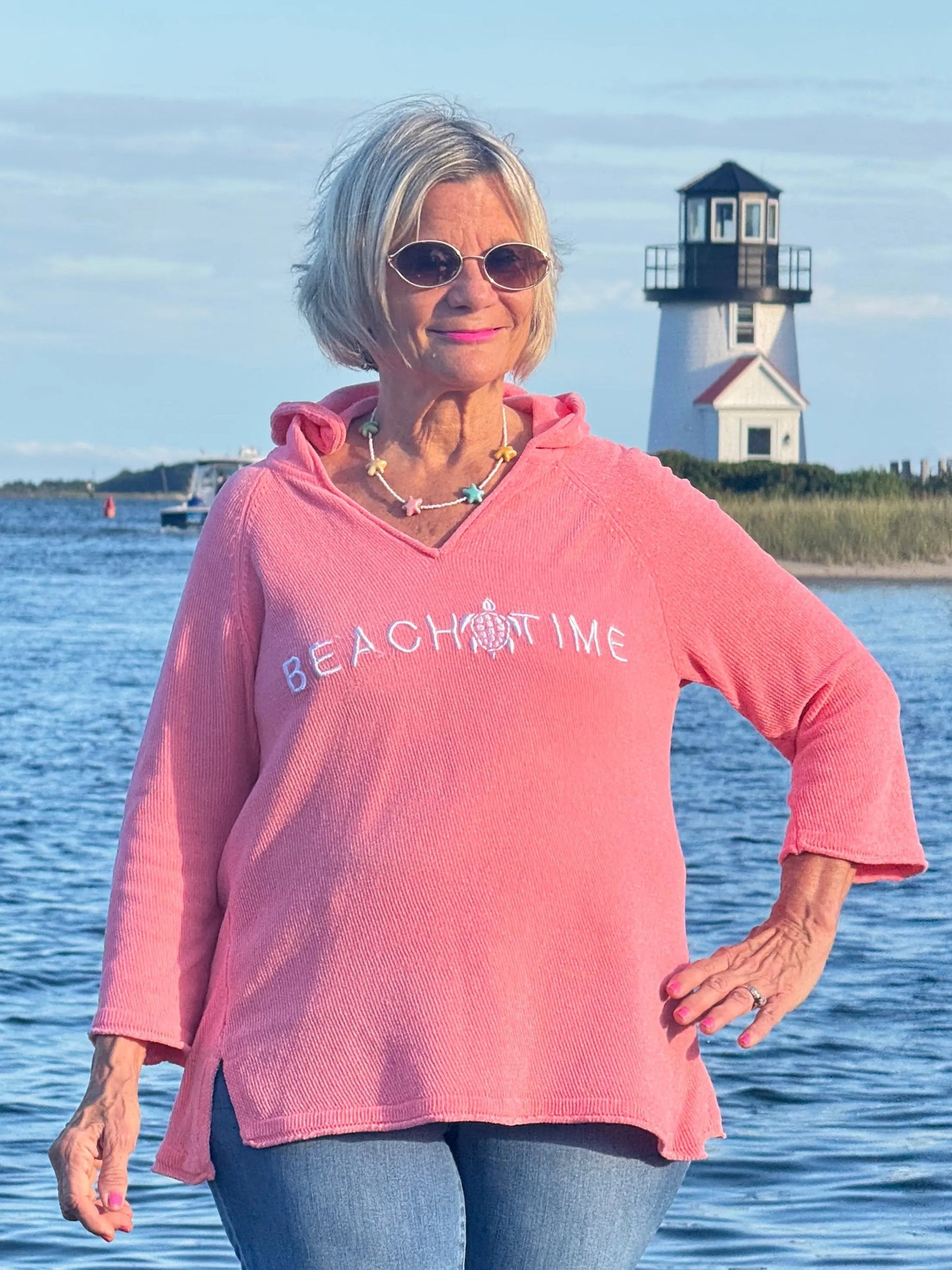CHENILLE HOODED PEACH BEACH TIME