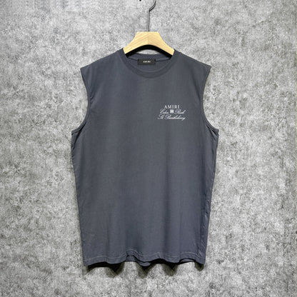 Amiri tank top sketch airplane letterprinting