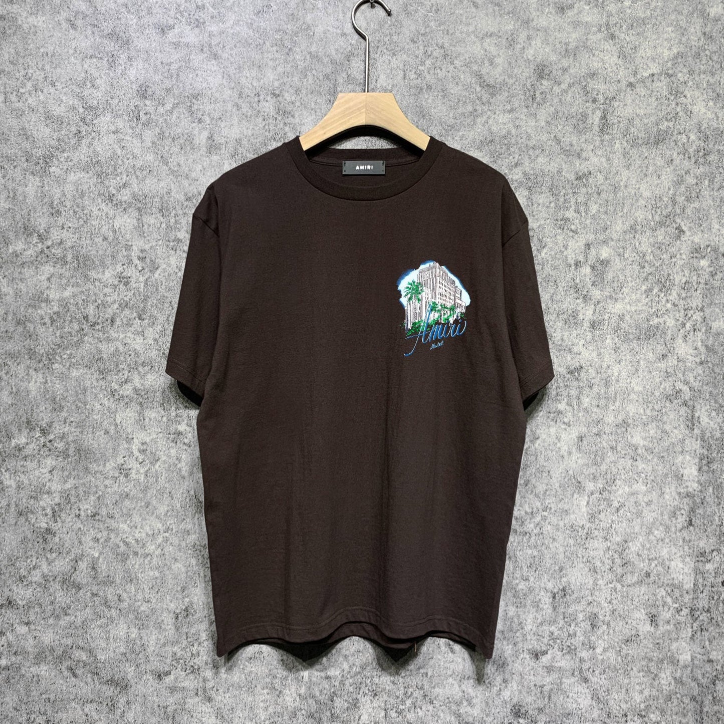 Amiri t shirts city forest printing short sleeve