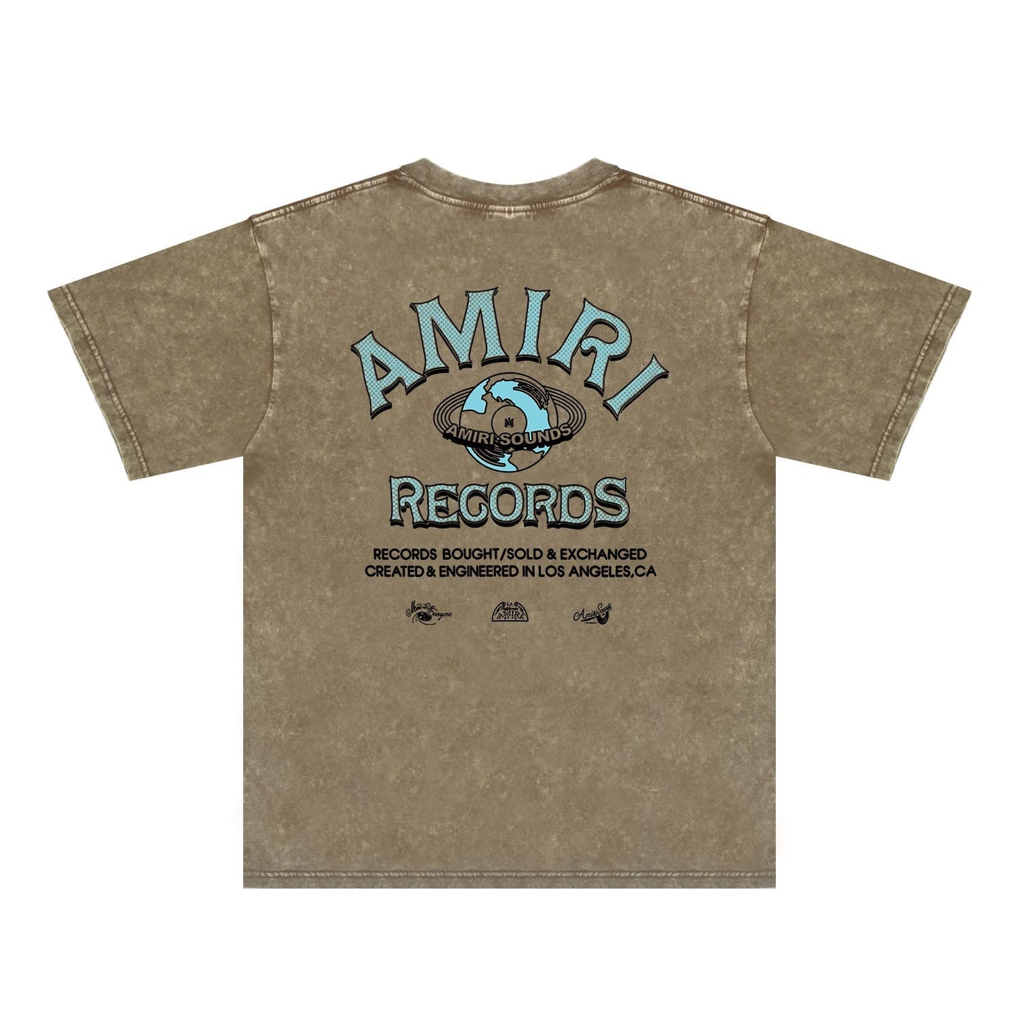 Amiri Washed Distressed T Shirt Printed Trendy Pure Cotton