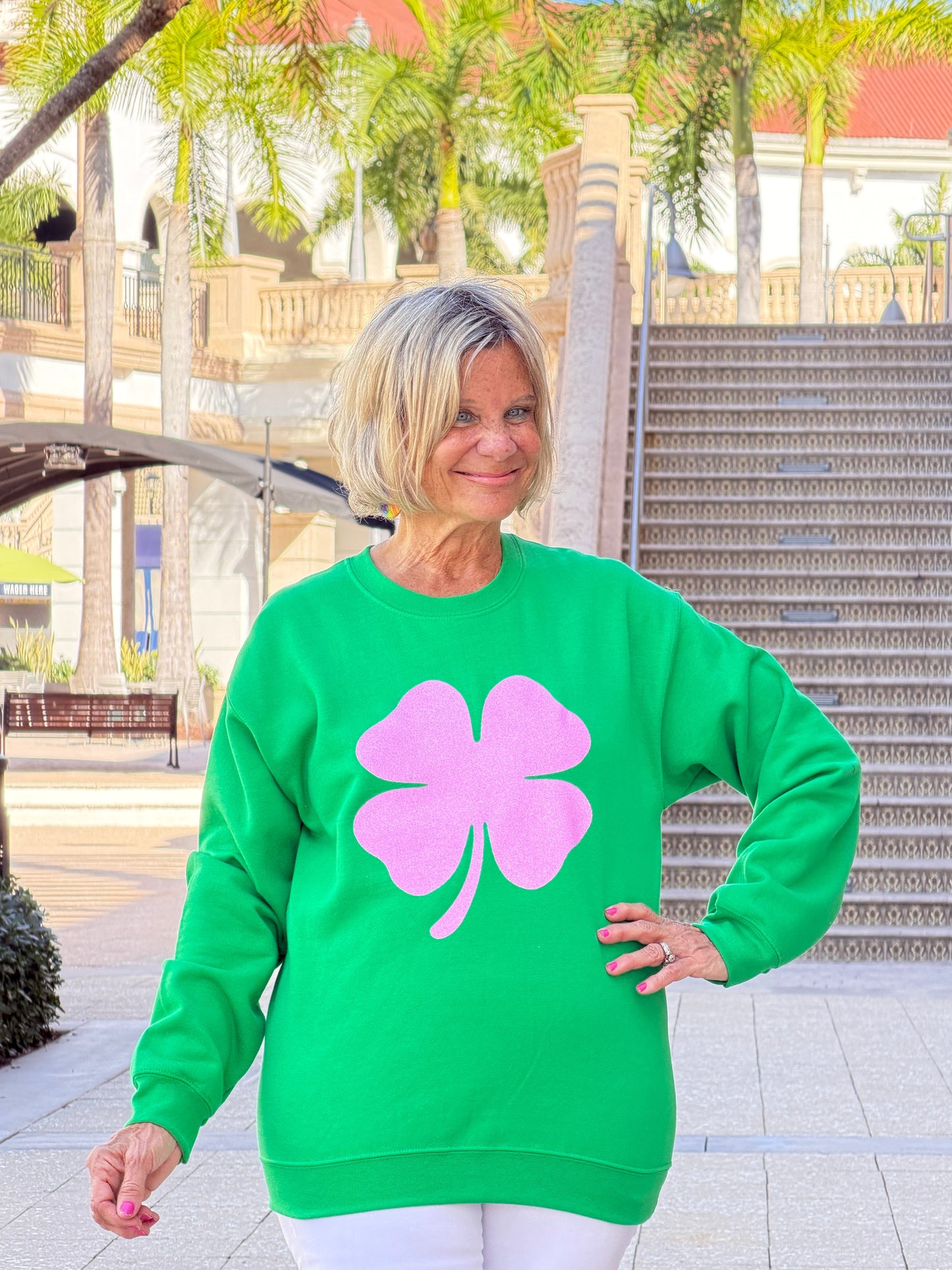Glitter St. Pattys Day Sweatshirt - Womens St. Patricks Day