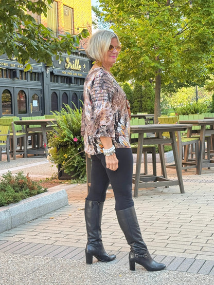 LEOPARD TAN FASHION TOP
