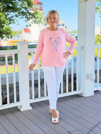 BEACH CLUB PINK LOBSTER SWEATER