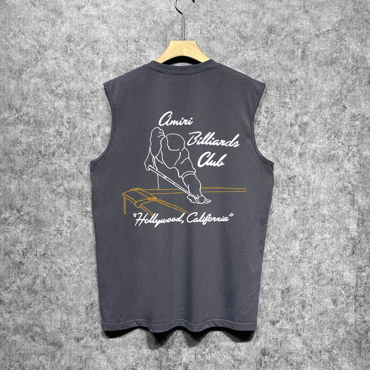 Amiri tank top billiards sketch printing