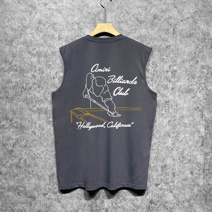 Amiri tank top billiards sketch printing
