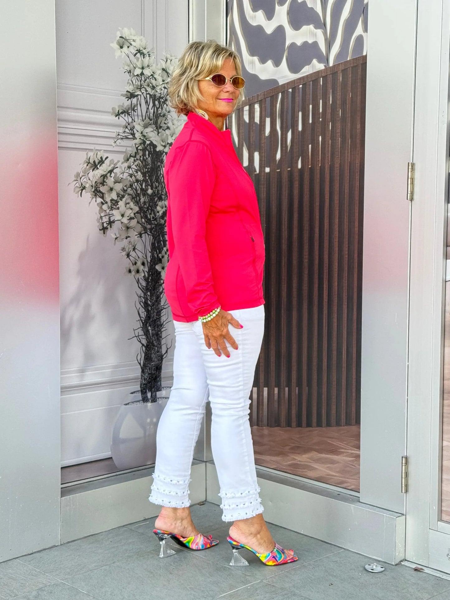 LULU-B NEW CORAL FULL ZIPPER JACKET