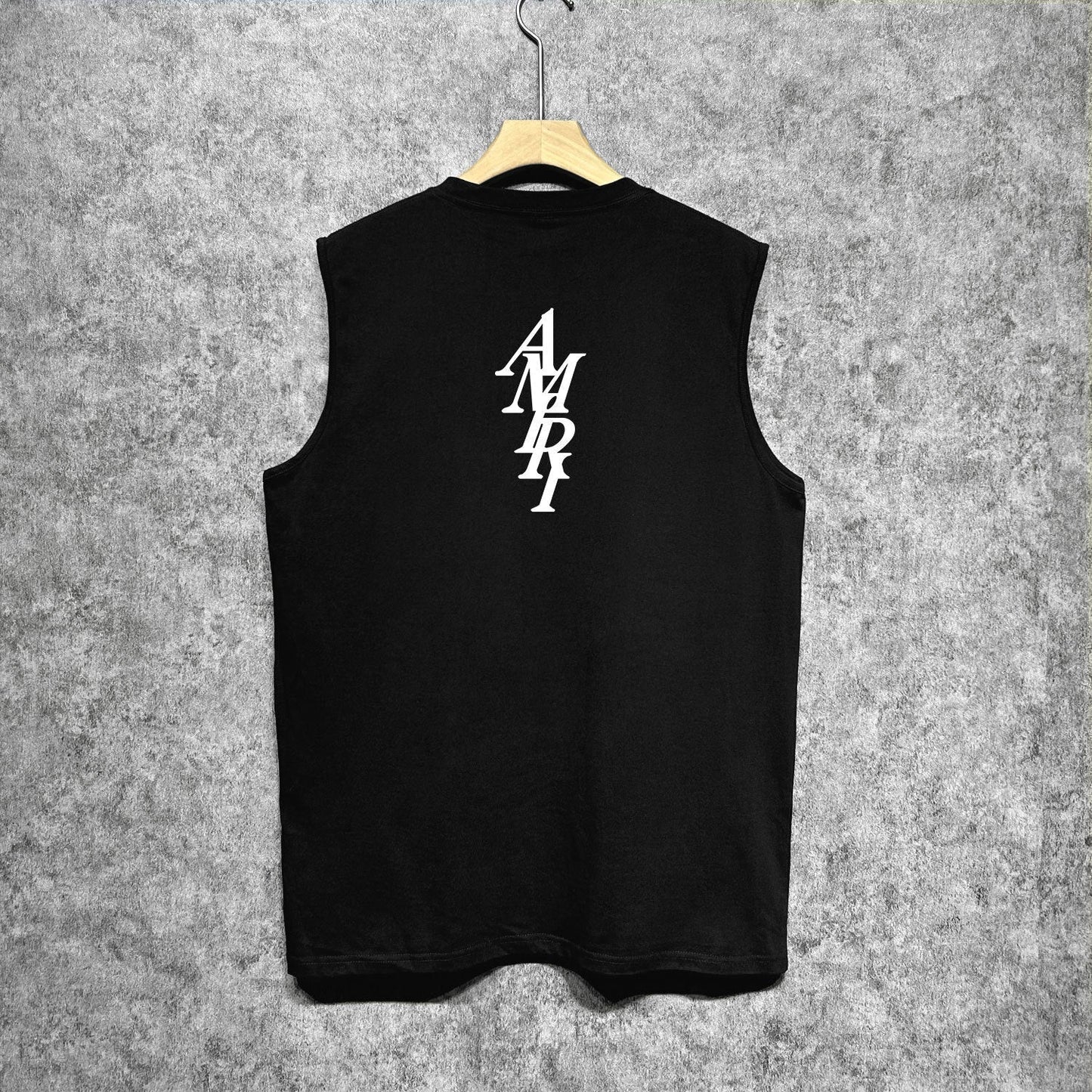Amiri tank top with vertical overlapping letterprinting