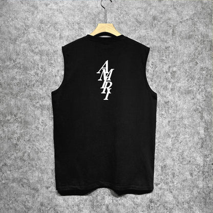 Amiri tank top with vertical overlapping letterprinting