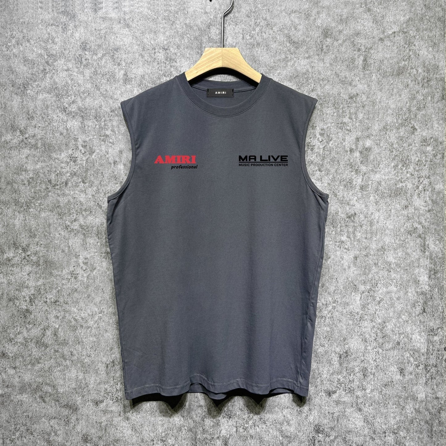 Amiri tank top tv channel printing