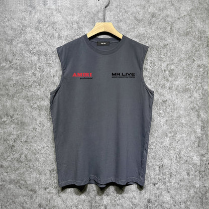 Amiri tank top tv channel printing