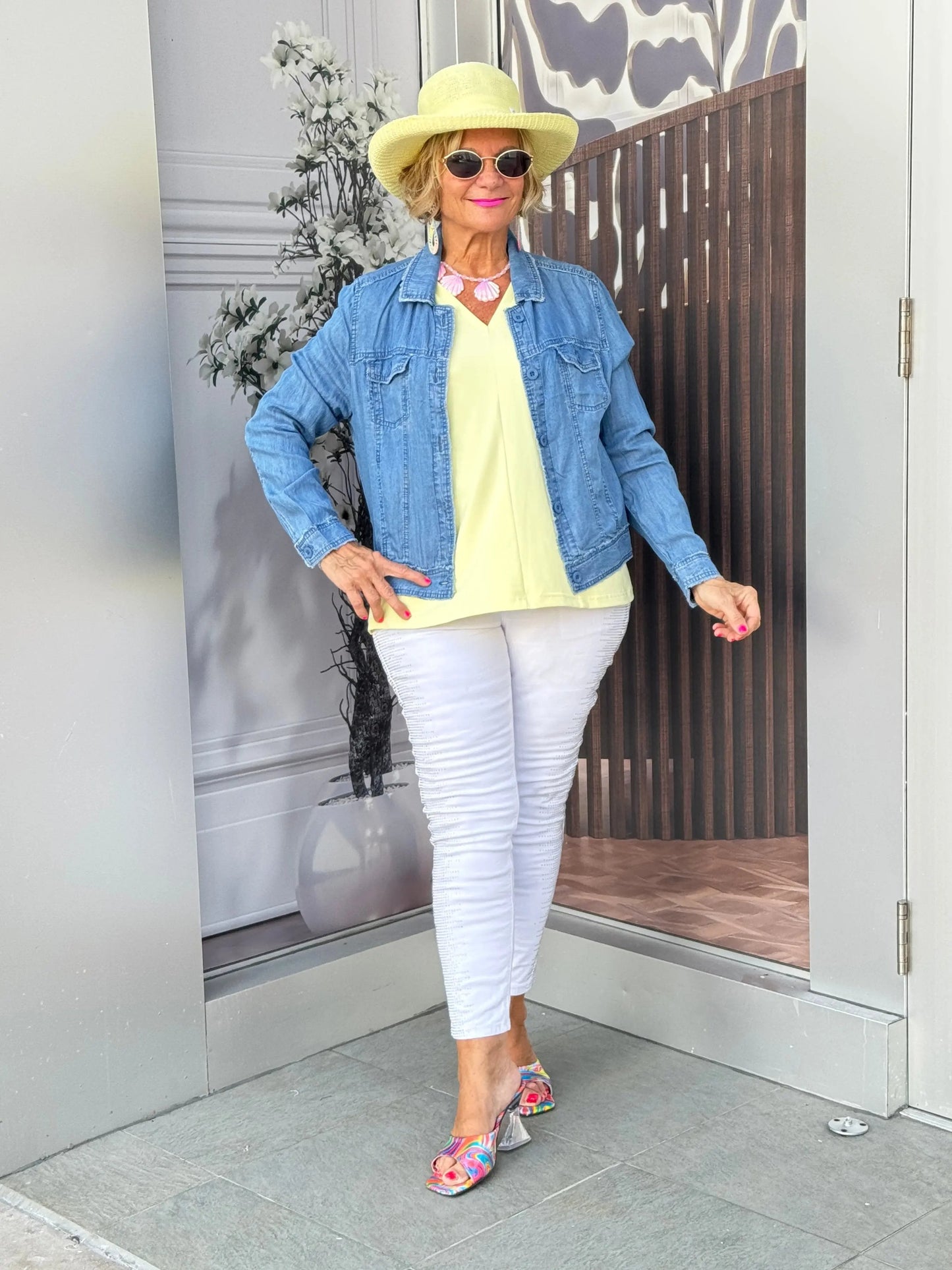 LULU-B CHAMBRAY BLUE LINEN JACKET