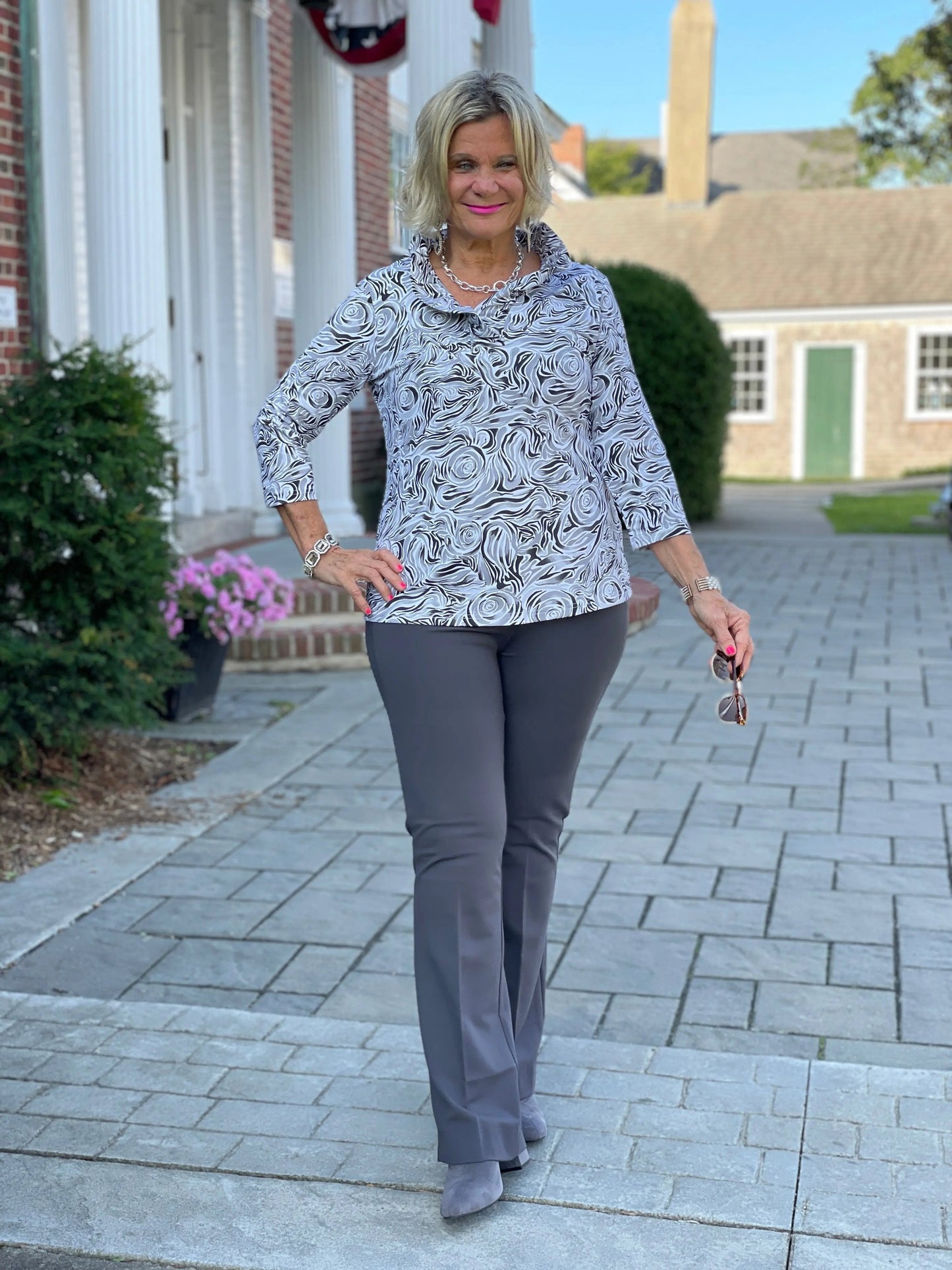ELEGANT EXPRESSIONS RUFFLE TOP