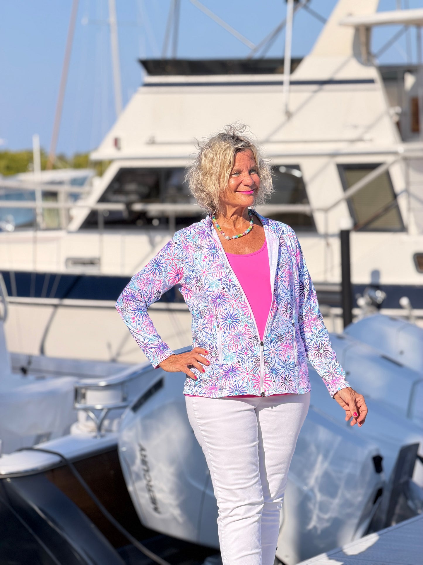 LULLU B FIREWORKS FULL ZIPPER JACKET