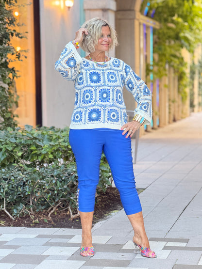 Floral Crochet Sweater