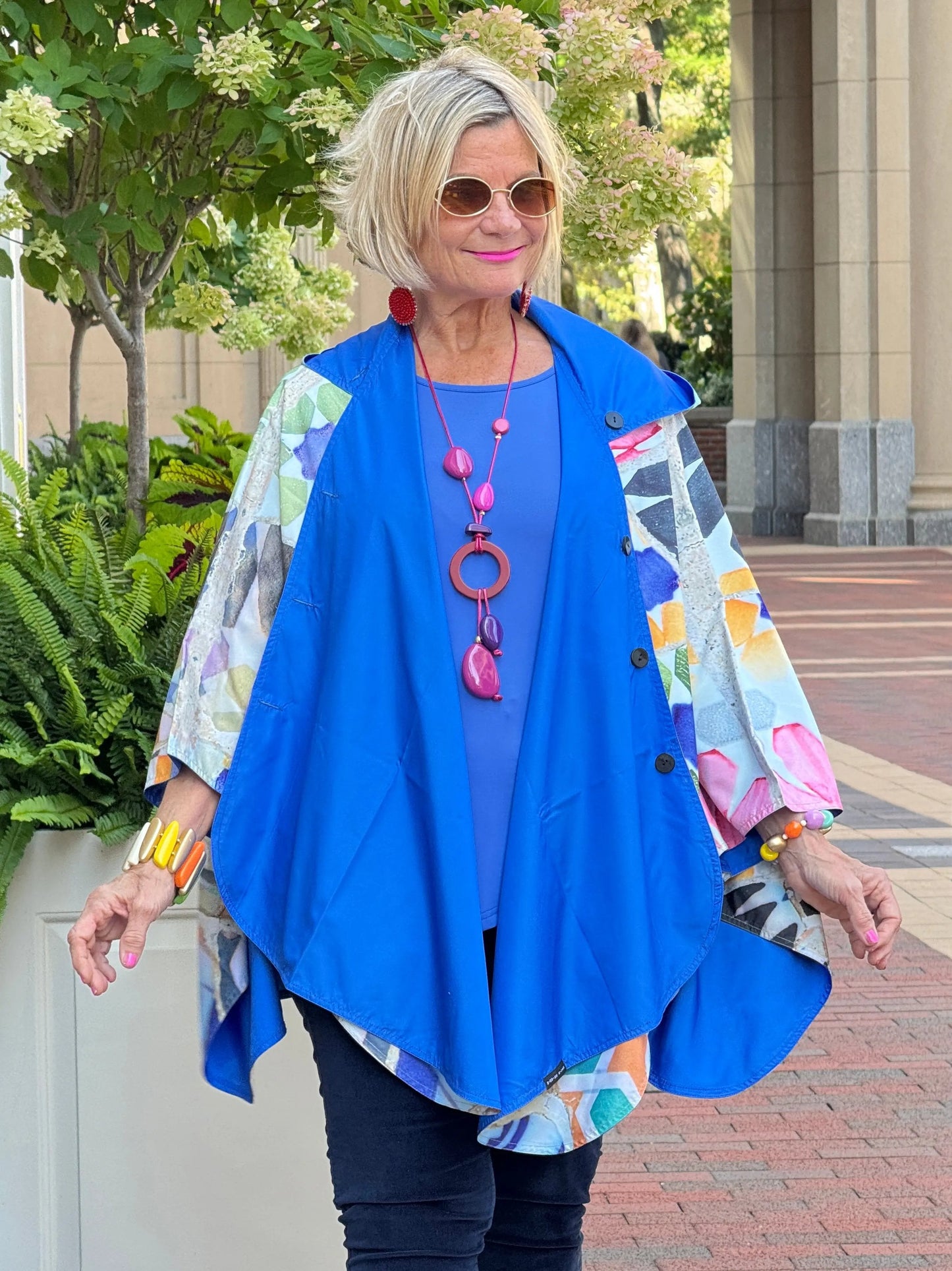 Blue Reversible Rain Cape - Collection