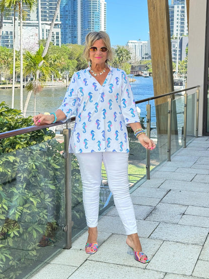 LULU B SHORELINE CHARM TUNIC