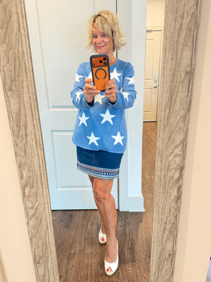 LULU B PERRI DOCKSIDE FUZZY SWEATER
