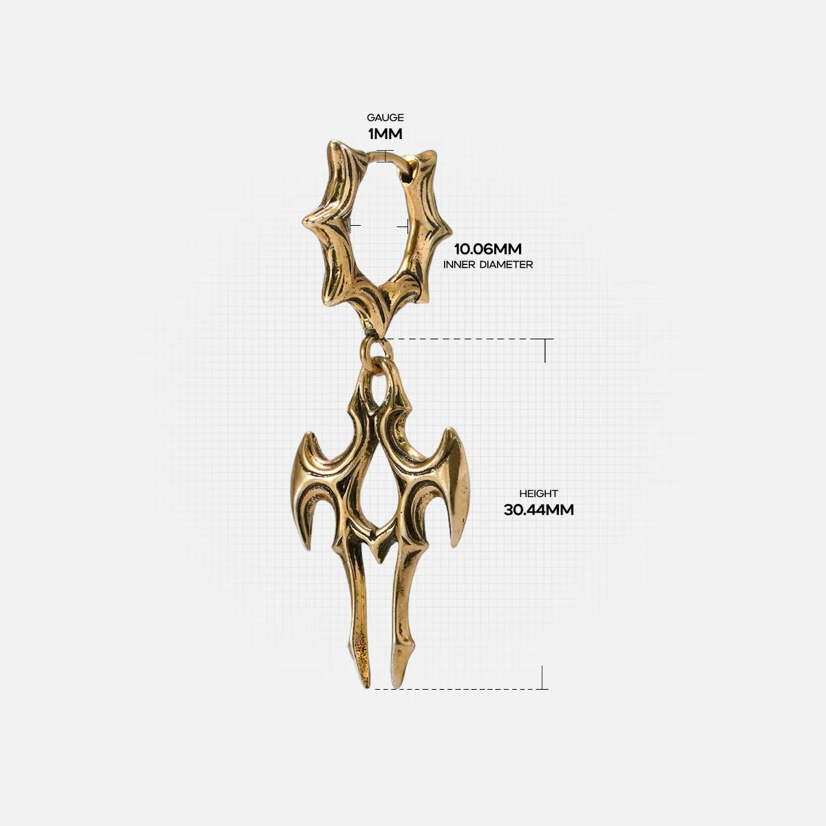LONGINUS JUDGMENT TALON EARRINGS