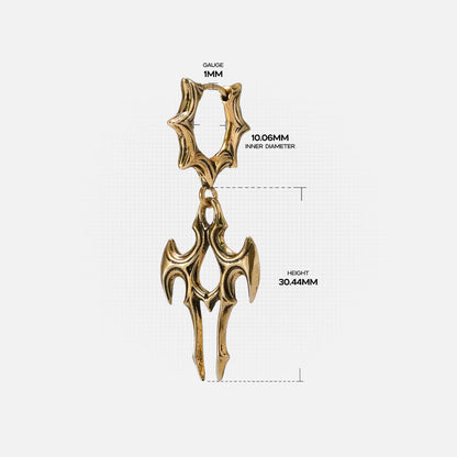 LONGINUS JUDGMENT TALON EARRINGS