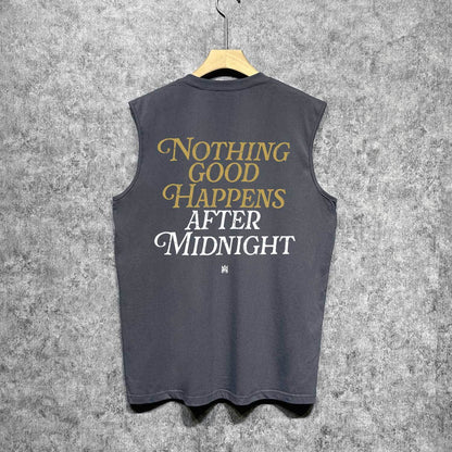 Amiri tank top earth letter printing
