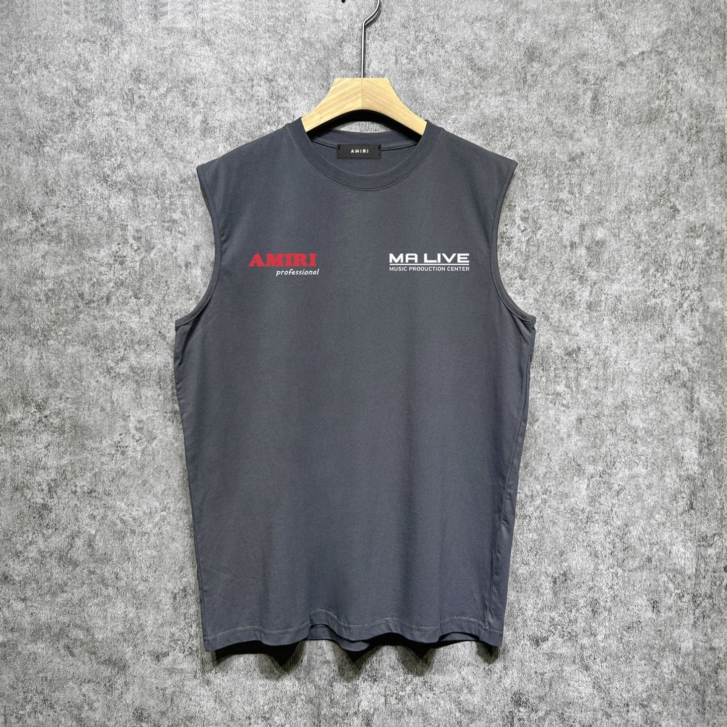 Amiri tank top tv channel printing