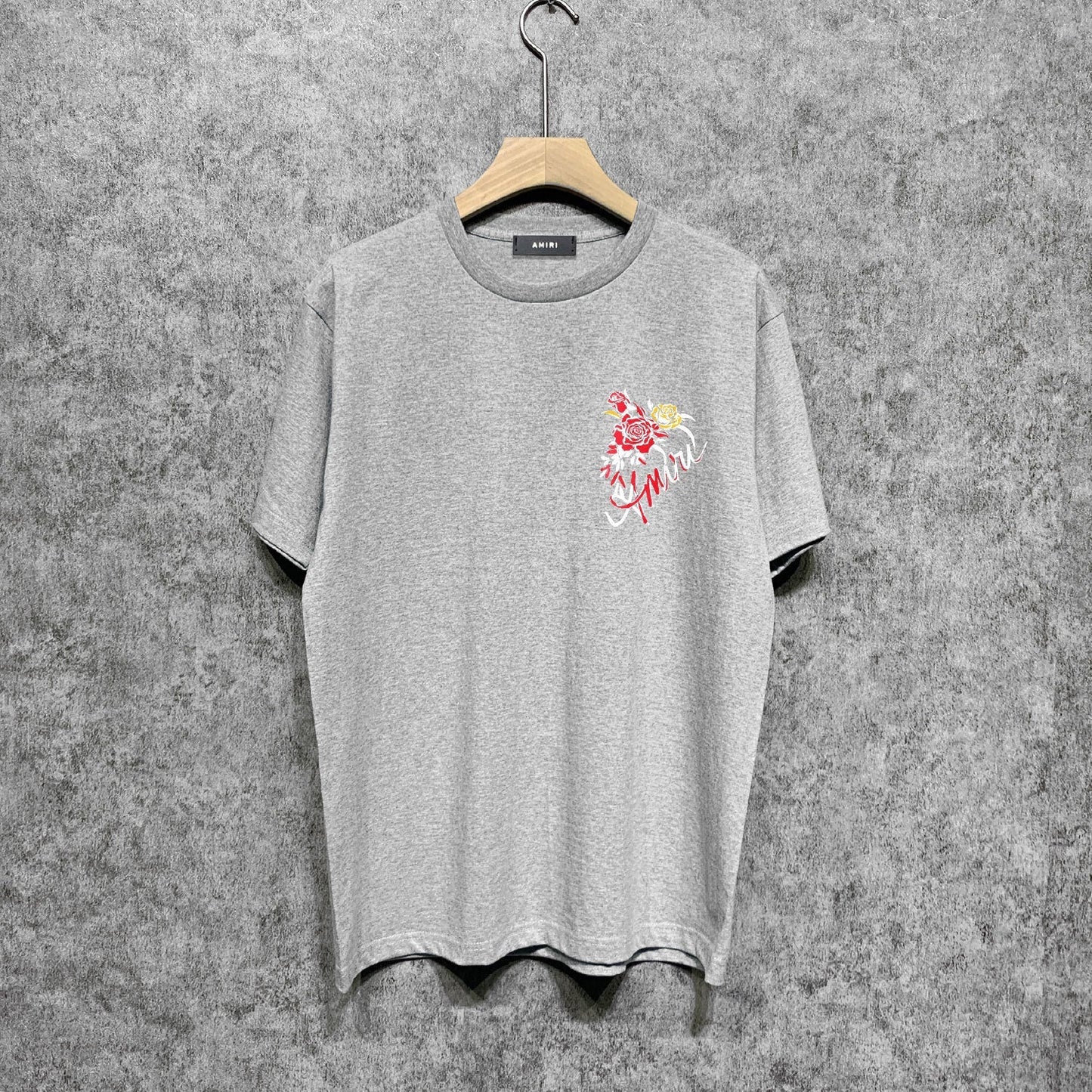 Amiri t shirts flower printing short sleeve