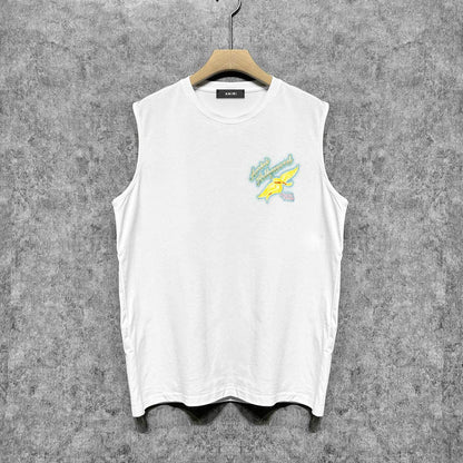 Amiri tank top star point wings printing