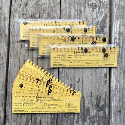 50 WHOLESALE 1952 Standard Oil Gas Service Station CUSTOMER Records LOT