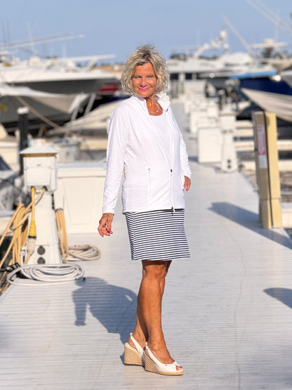 DOCKSIDE NAVY STRIPED SKORT