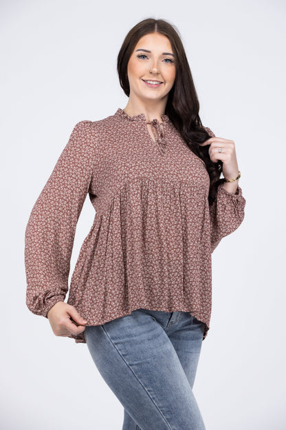 Do It Again Women's Ruffled Long Sleeve Top