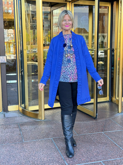 LULU-B ROUGED SAPPHIRE ROUGED CARDIGAN