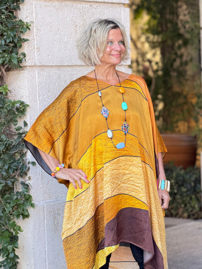 Gold & Black Geo Modal Kaftan