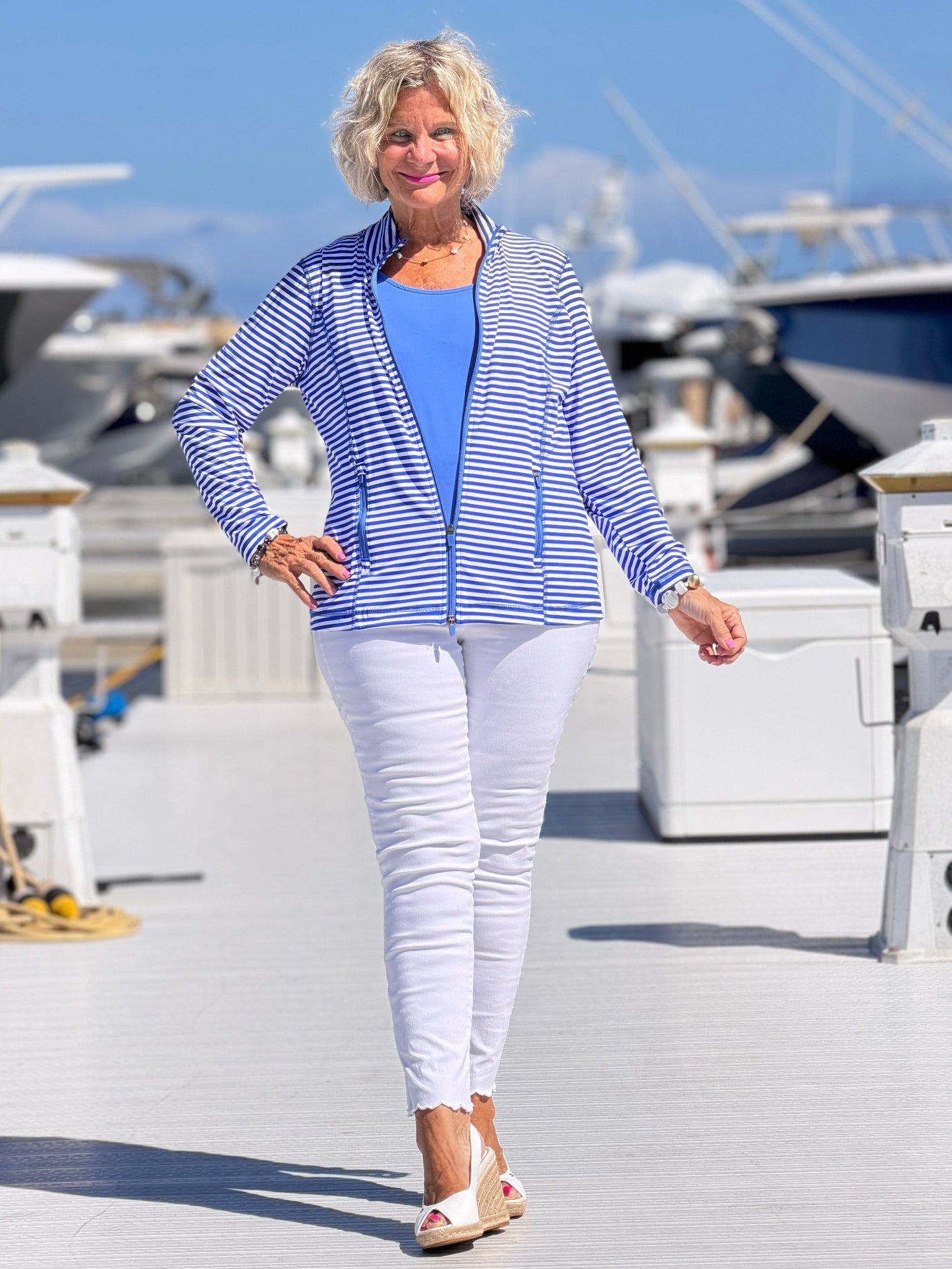 HARBOR BLUE STRIPED JACKET